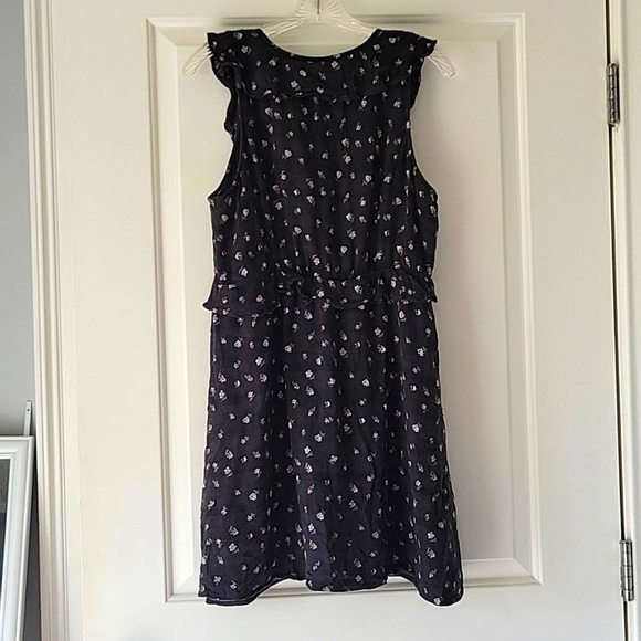 Black Summer Mini Dress Floral Medium - Picture 5 of 5